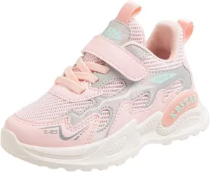 Fashion Boys Sports Shoes Soft Thick Bottom Basketball Shoes Lightweight Mesh Breathable Comfortable Outdoor Shoes Pink