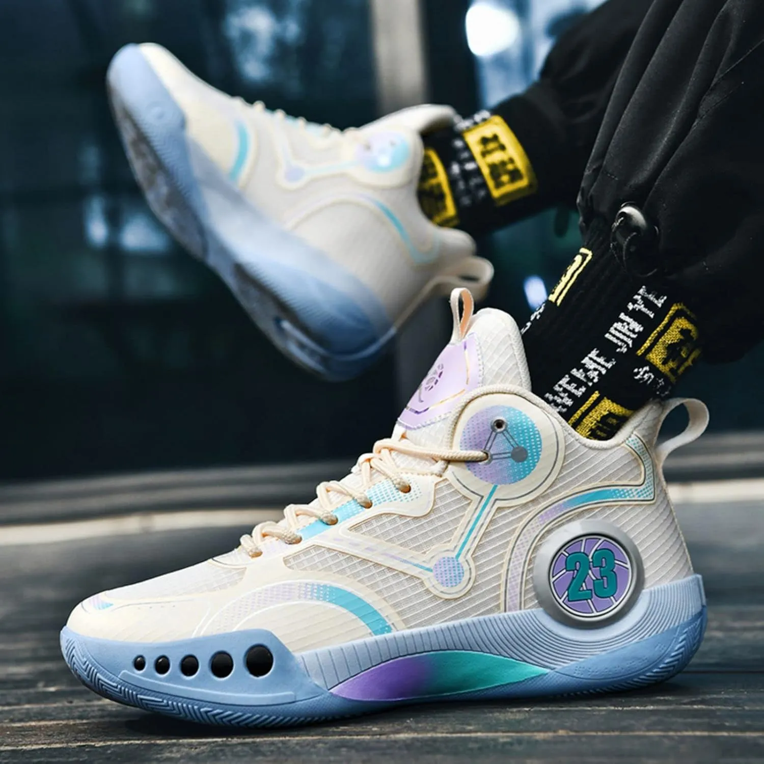 Fashion Non-Slip Breathable Wearable Sports Basketball Shoes