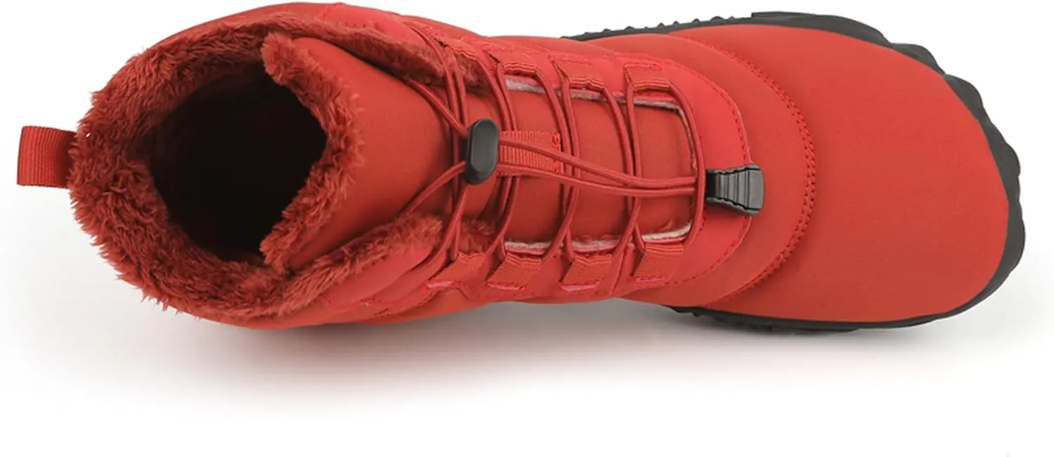 FLIOZY Winter Hiking Boots for Mens and Womens, Barefoot-Style Non-Slip Snow Boots, Waterproof Outdoor Hiking Shoes
