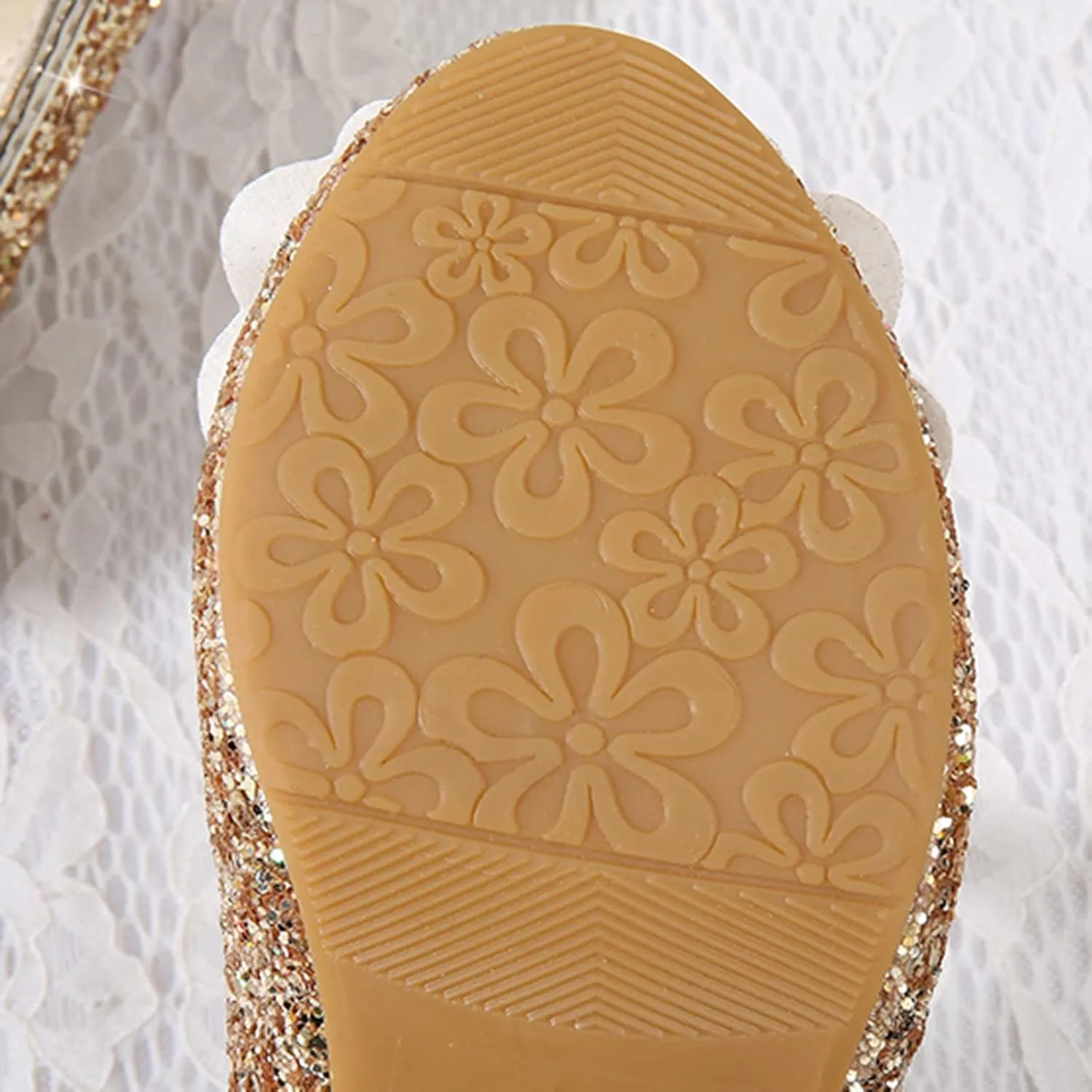 Flower Girls Glitter Mary Jane Dress Shoes Bridesmaid Crystal Bow Sandals for Wedding Little Girls House Slippers