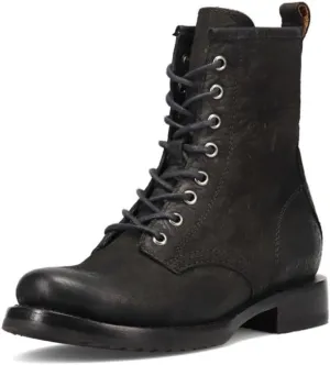 Frye Veronica Womens Combat Boots Crafted from Hand-Burnished Vintage Italian Leather with Genuine Stitch-Down Welt Construction and Leather Lining  6  Shaft Height