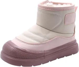Fuzzy Snow Booties For Kids Boys Girls Toddler Childrens Side Zipper Shoes Winter Warm Ski ??aterproof Thick Boots