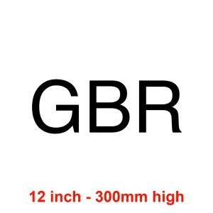 GBR - Black 300mm Sail Letters