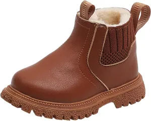 Girls Ankle Boots Breathable Faux Fur Fleece Lined Winter Snow Boots Toddler Kids Girls Boys Dress Boots Hiking Boots