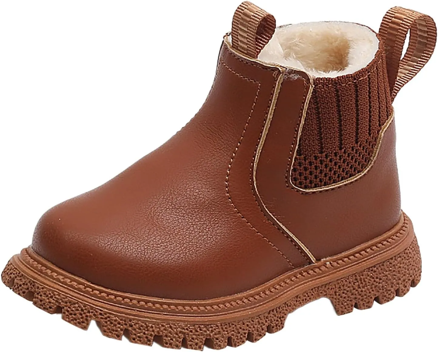 Girls Ankle Boots Breathable Faux Fur Fleece Lined Winter Snow Boots Toddler Kids Girls Boys Dress Boots Hiking Boots
