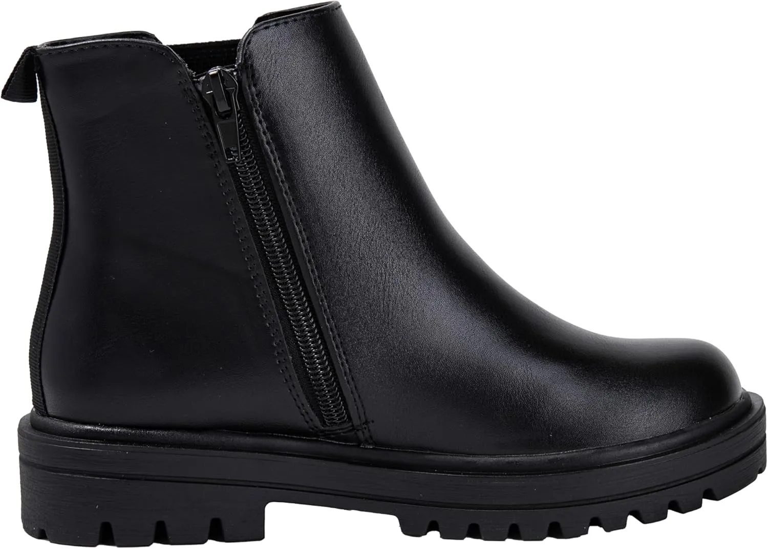 Girls Boots ~ Lug Sole Low Heel Fashion Ankle Kids Chelsea Bootie Elastic Gore Side Zipper Pandora-2