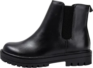 Girls Boots ~ Lug Sole Low Heel Fashion Ankle Kids Chelsea Bootie Elastic Gore Side Zipper Pandora-2
