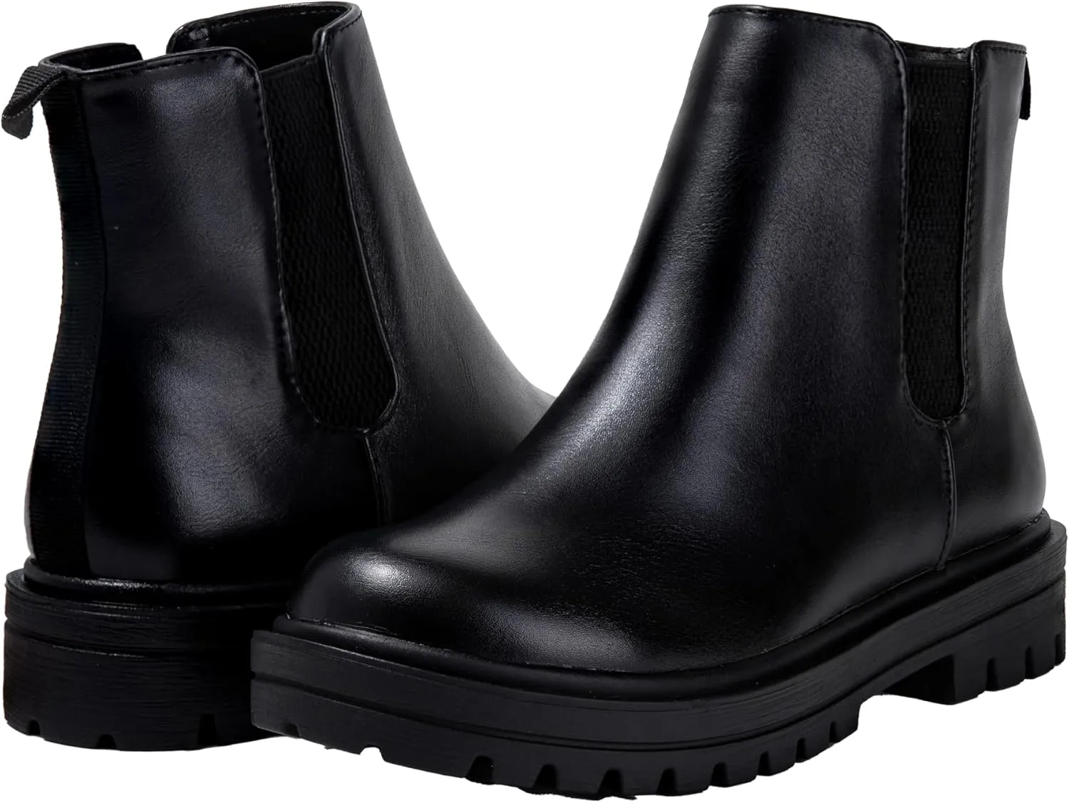 Girls Boots ~ Lug Sole Low Heel Fashion Ankle Kids Chelsea Bootie Elastic Gore Side Zipper Pandora-2