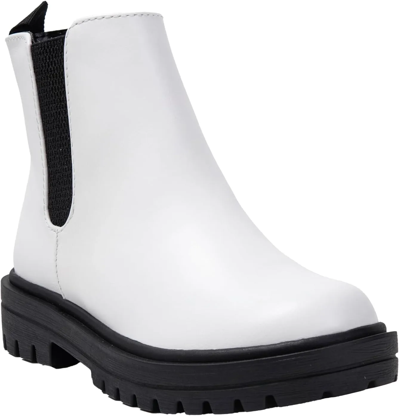 Girls Boots ~ Lug Sole Low Heel Fashion Ankle Kids Chelsea Bootie Elastic Gore Side Zipper Pandora-2