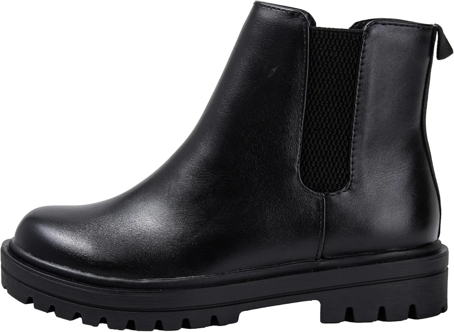 Girls Boots ~ Lug Sole Low Heel Fashion Ankle Kids Chelsea Bootie Elastic Gore Side Zipper Pandora-2