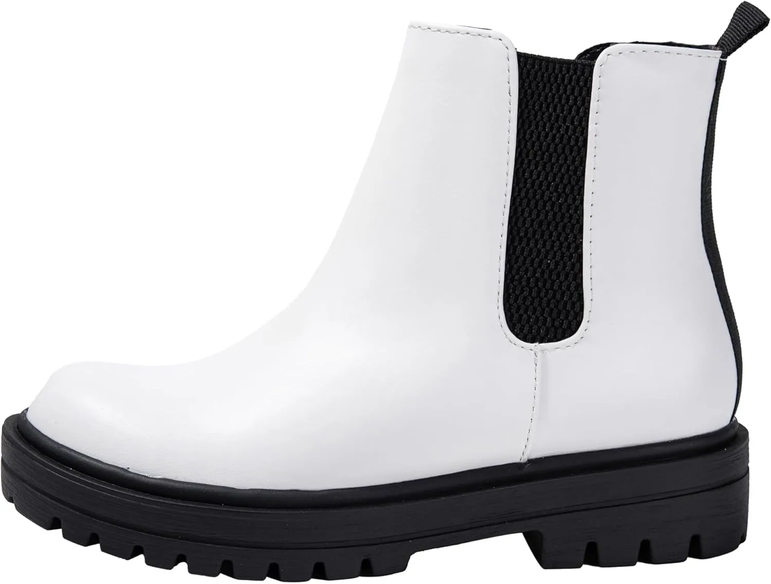Girls Boots ~ Lug Sole Low Heel Fashion Ankle Kids Chelsea Bootie Elastic Gore Side Zipper Pandora-2