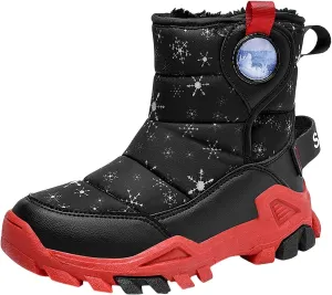 Girls Boys Snow Boots Outdoor Warm Comfortable Non Slip Mid Calf Padded Small Big Kids Winter Girls Boots Size Four