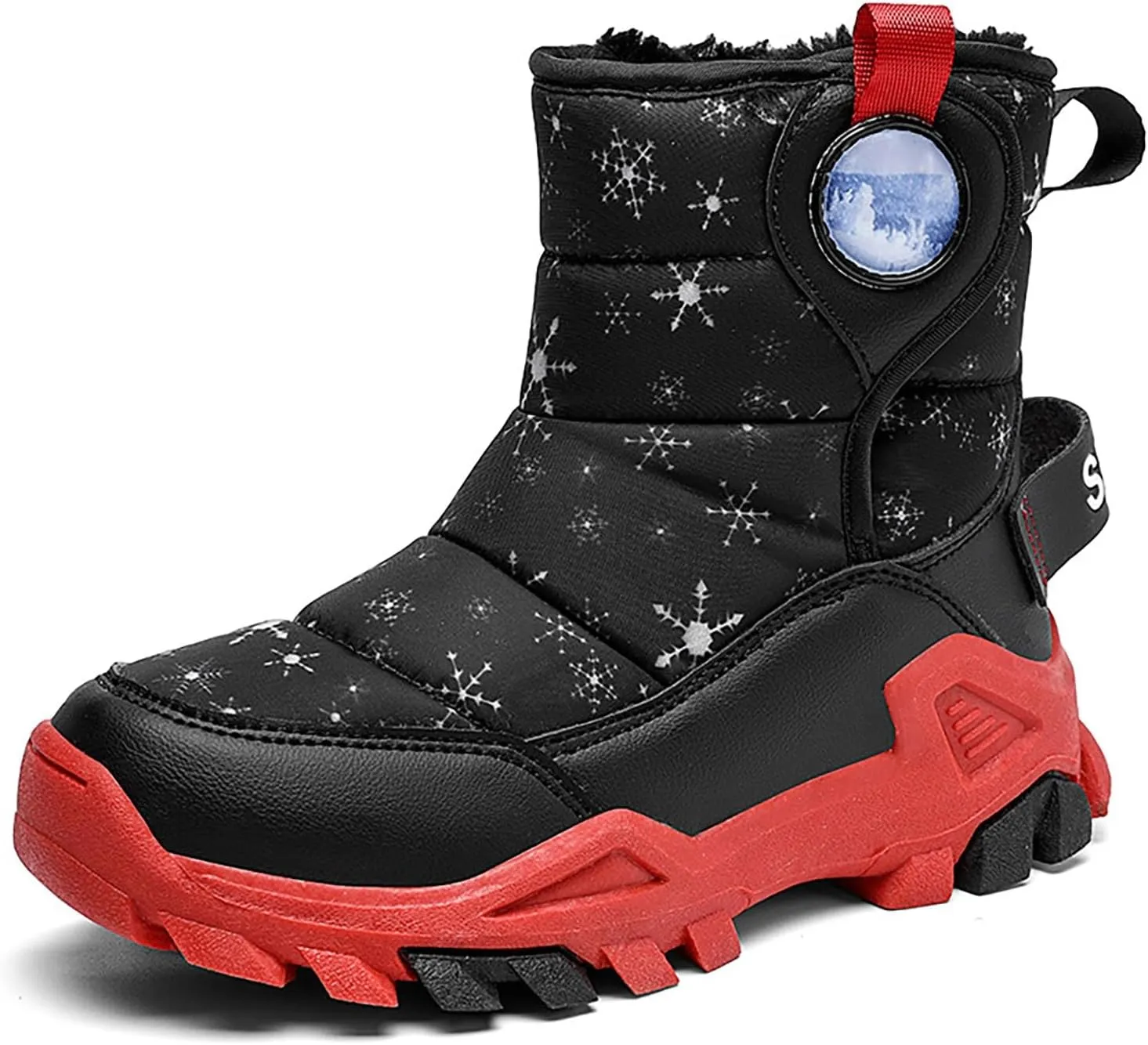 Girls Boys Snow Boots Outdoor Warm Comfortable Non Slip Mid Calf Padded Small Big Kids Winter Girls Boots Size Four