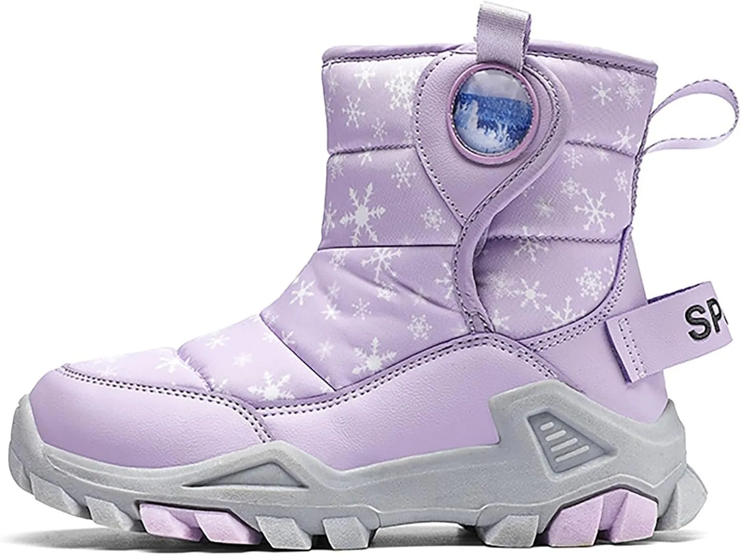 Girls Boys Snow Boots Outdoor Warm Comfortable Non Slip Mid Calf Padded Small Big Kids Winter Girls Boots Size Four