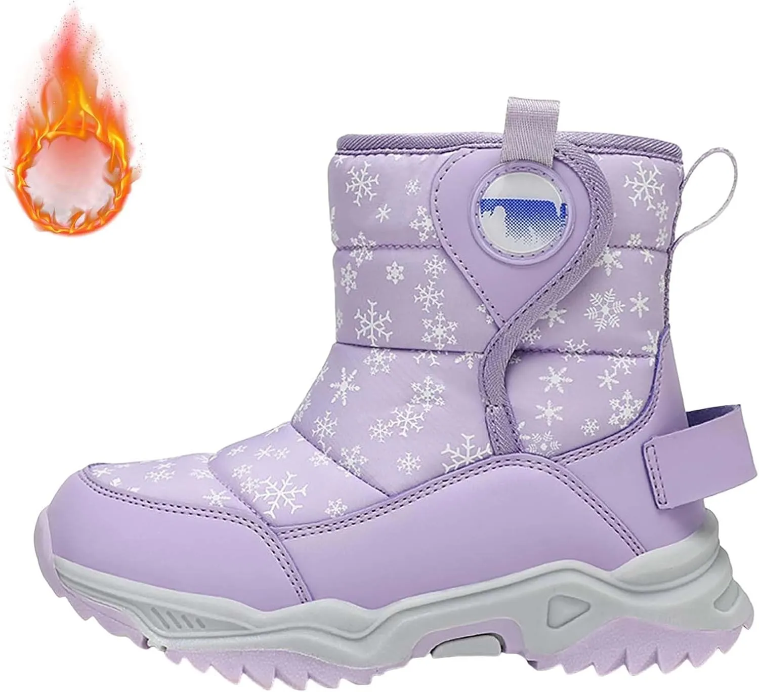 Girls Boys Snow Boots Outdoor Warm Comfortable Non Slip Mid Calf Padded Small Big Kids Winter Shoes Boots Girls Size 3