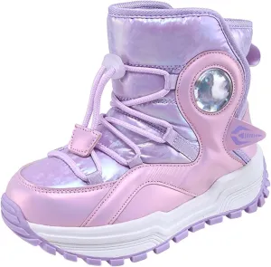 Girls Boys Snow Boots Outdoor Warm Comfortable Non Slip Mid Calf Padded Small Big Kids Winter Shoes Size 11 Girls Boots