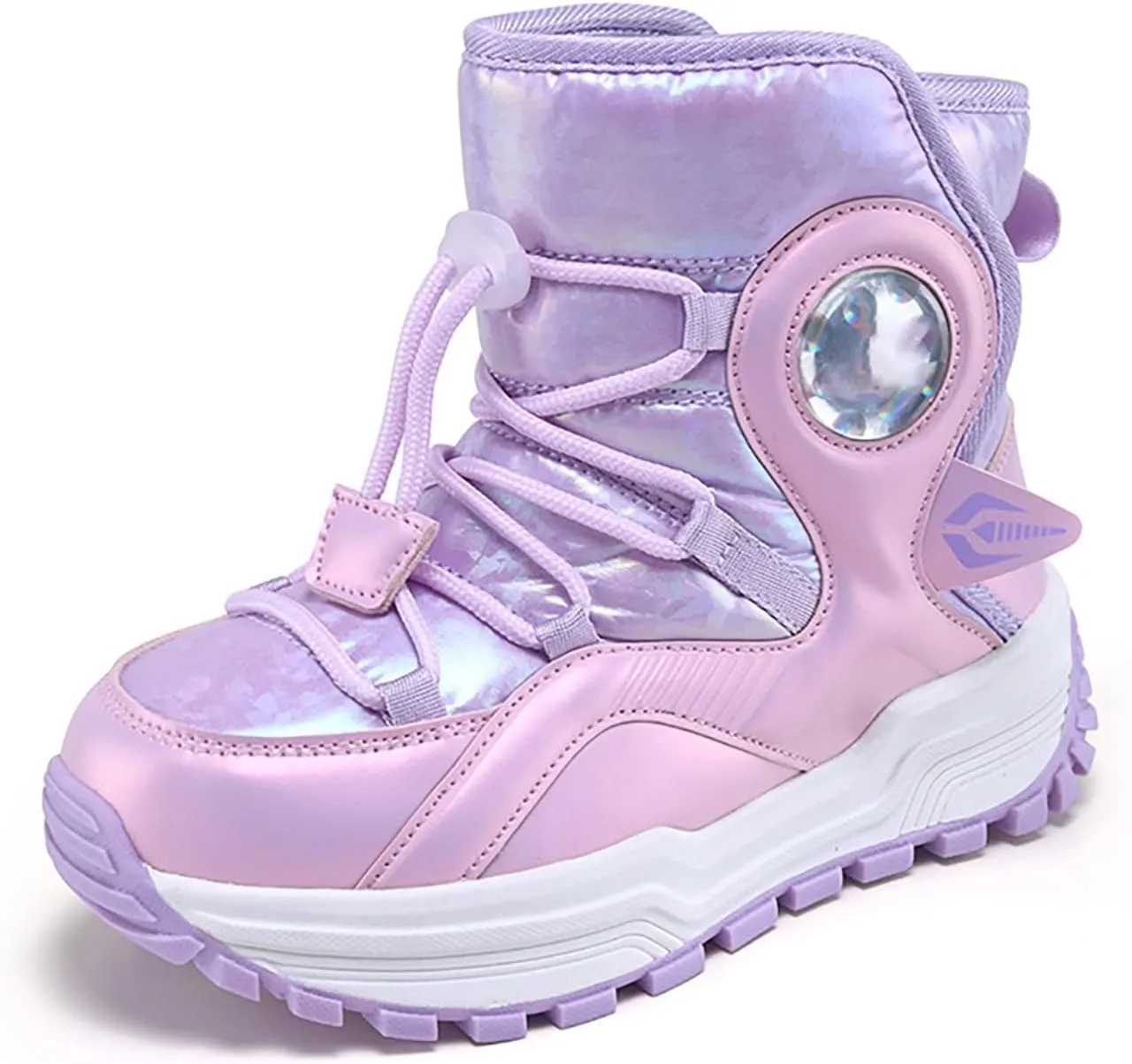 Girls Boys Snow Boots Outdoor Warm Comfortable Non Slip Mid Calf Padded Small Big Kids Winter Shoes Size 11 Girls Boots