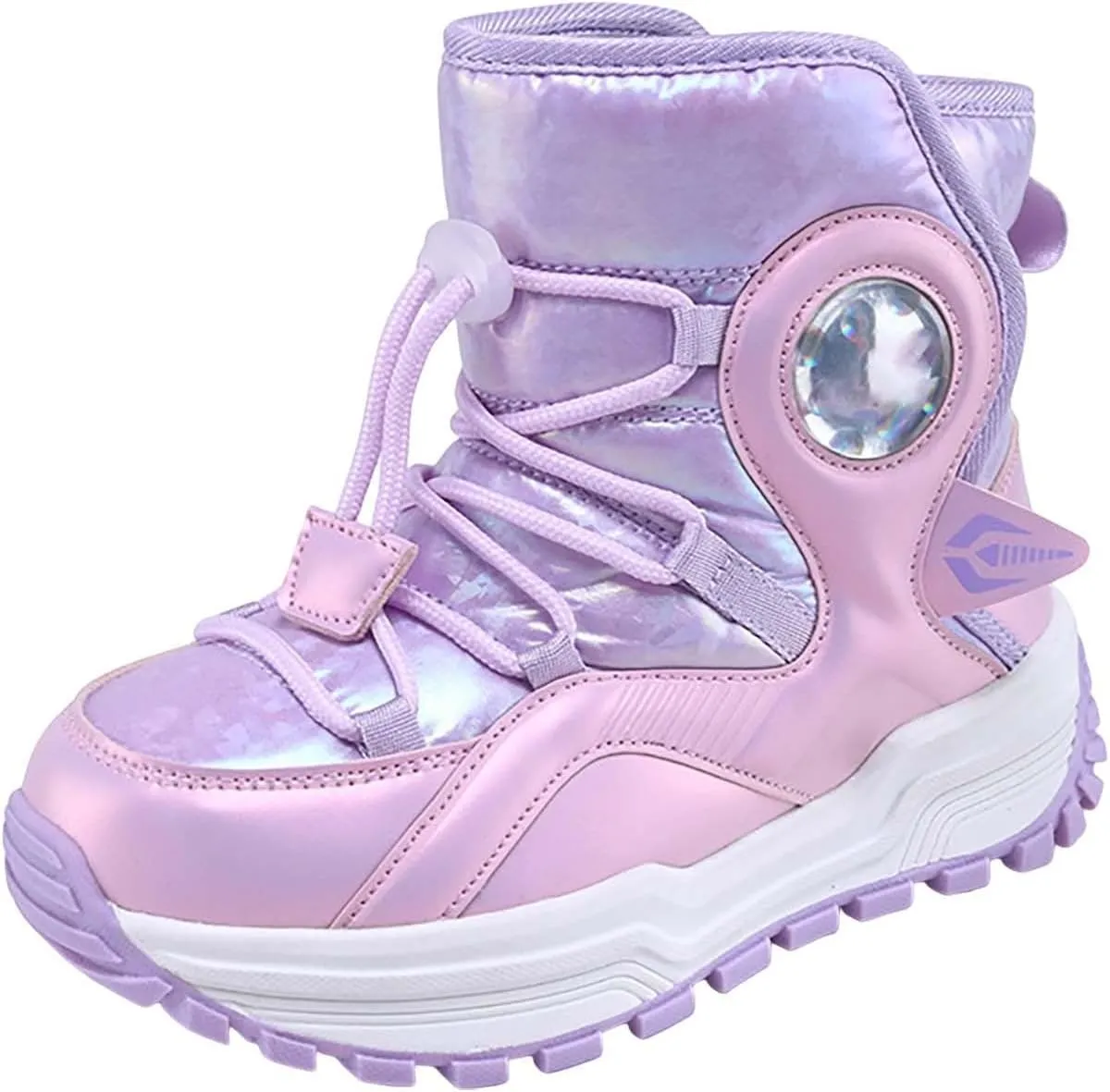 Girls Boys Snow Boots Outdoor Warm Comfortable Non Slip Mid Calf Padded Small Big Kids Winter Shoes Size 11 Girls Boots