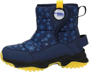 Girls Boys Snow Boots Outdoor Warm Comfortable Non Slip Mid Calf Padded Small Big Kids Winter Toddler Leopard Boots
