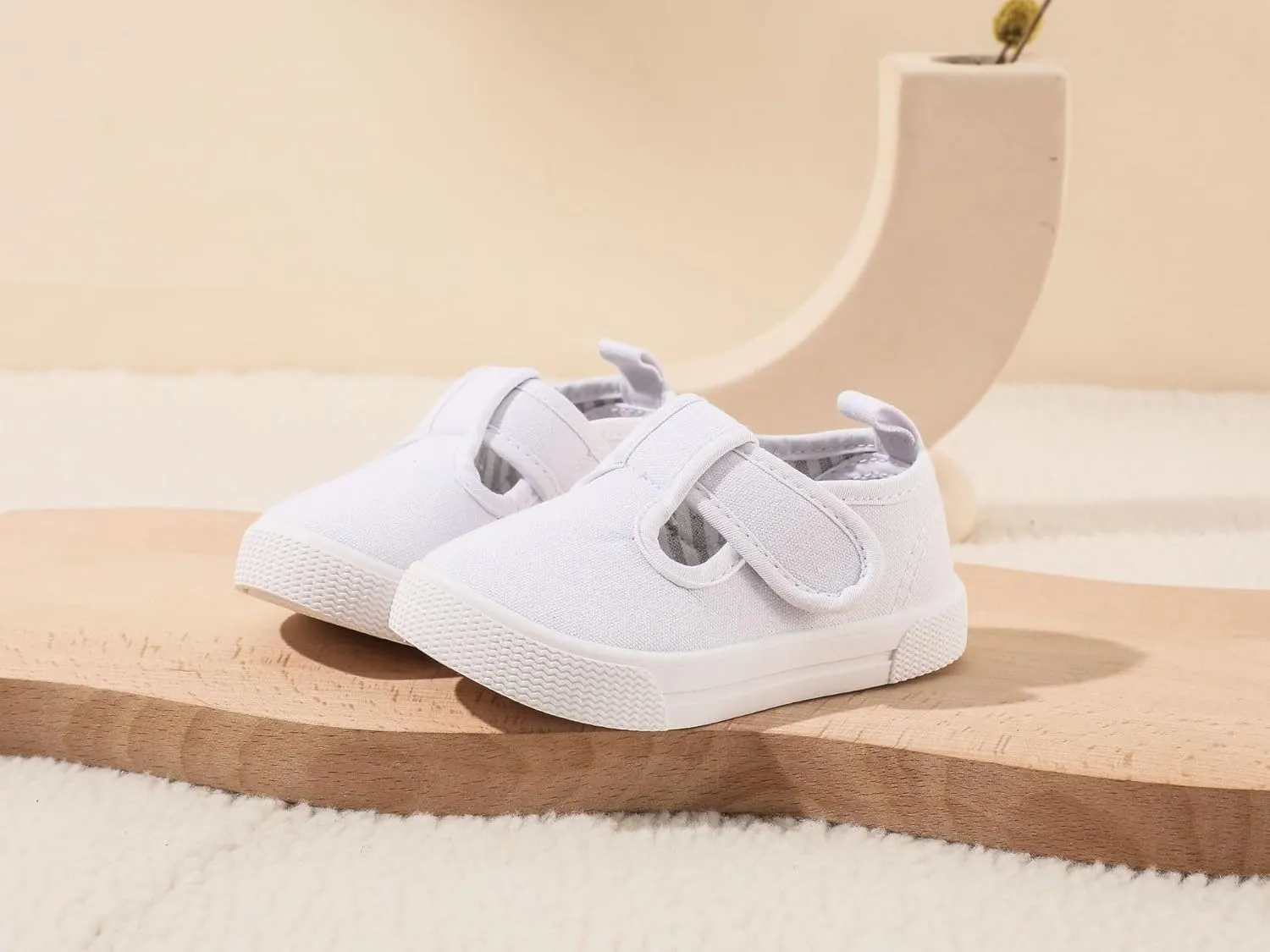 Girls Canvas Shoes Toddler Casual Sneakers Kids Low Top Casual Fashion Shoes Hook and Loops Walking Running Shoes