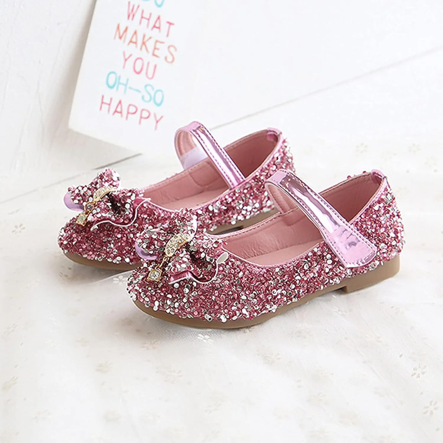 Girls Dress Shoes Kids Toddler Heels Pumps Flower Girl Mary Jane School Wedding Party Princess Shoes