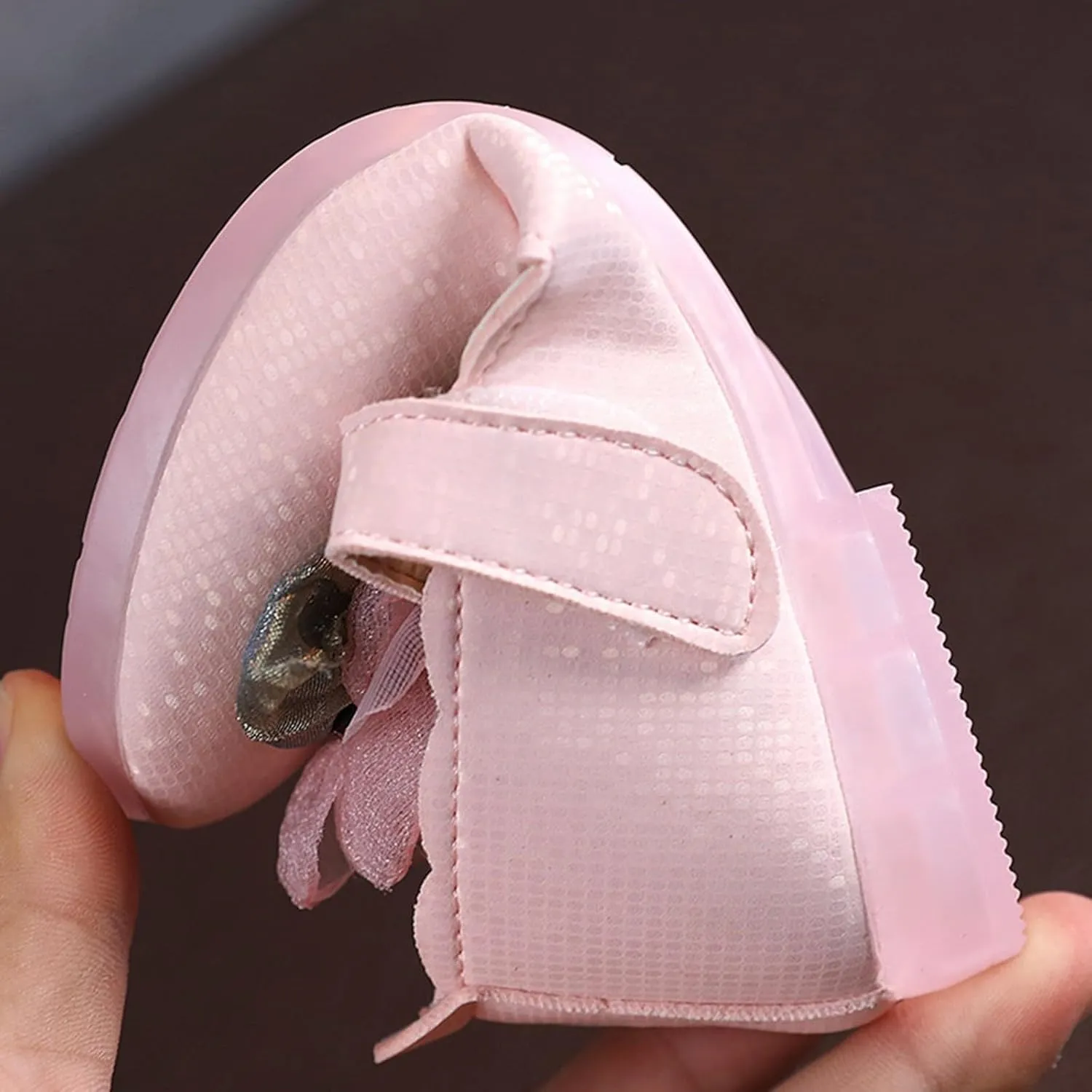 Girls Flower Mary Jane Dress Shoes Ballet Princess Flats for Party Wedding Kids Closed Toe Soft Rubber Sole Sandals