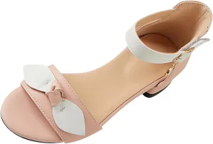 Girls Kids Dress Shoes Pumps Low Heels Flower Open Toe Sandals Flower Wedding Party Toddler Pool Slides Princess Flat