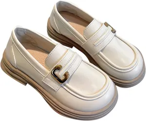Girls Loafers Chunky Platform Classic Dress Shoes Little Kid PU Leather Rubber Sole Oxfor?? School Mary Girl Shoes