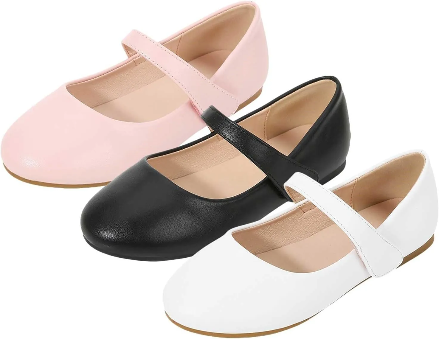Girls Mary Jane Ballerina Flat Shoes Toddler Kids Princess Easy Buckle School niform Dress Infant Girls Sandals