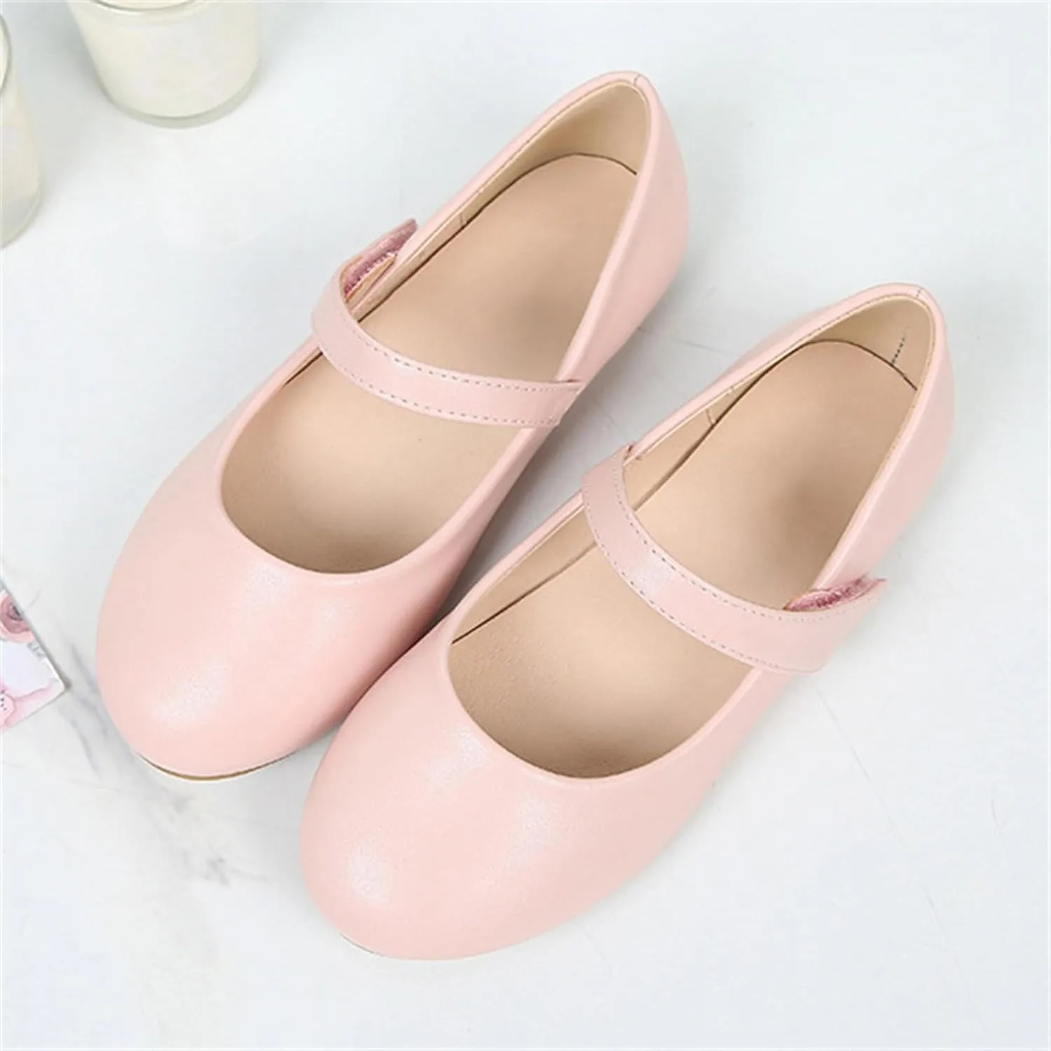 Girls Mary Jane Ballerina Flat Shoes Toddler Kids Princess Easy Buckle School niform Dress Infant Girls Sandals