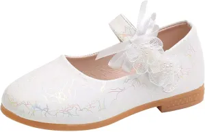 Girls Mary Jane Communion Shoes Flower Girls Ballerina Flat Mary Jane Princess Wedding Party Sandals for Toddler