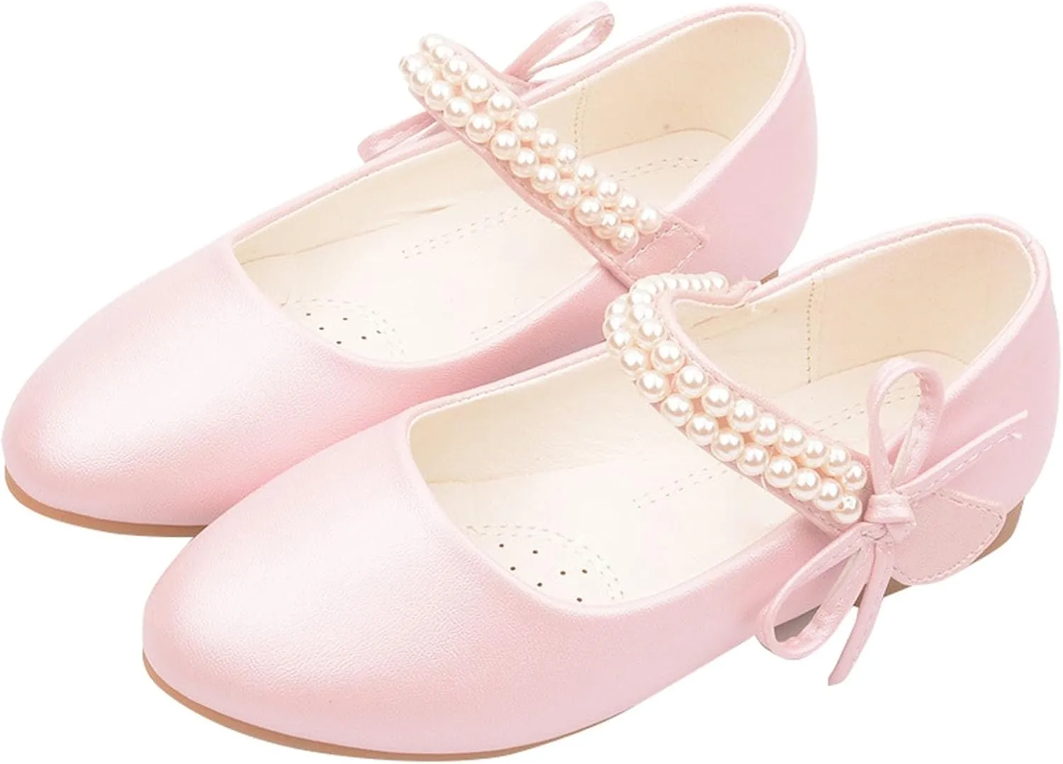 Girls Mary Jane Dress Shoes Princess Ankle Strap Bowknot Shoes Wedding Pary Prom Dance Flat Sandals for Kids