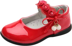 Girls Mary Jane School Uniform Flat?? Ballet Strap Dress Formal Slip-On Performance Shoes Youth Baby Church Shoes