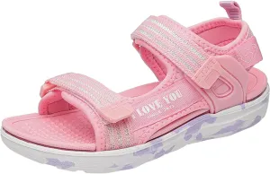 Girls Sports Sandals Outdoor Hiking Beach Open Toe Sports Sandals Adjustable Strap Casual Outdoor Shoes for Kids