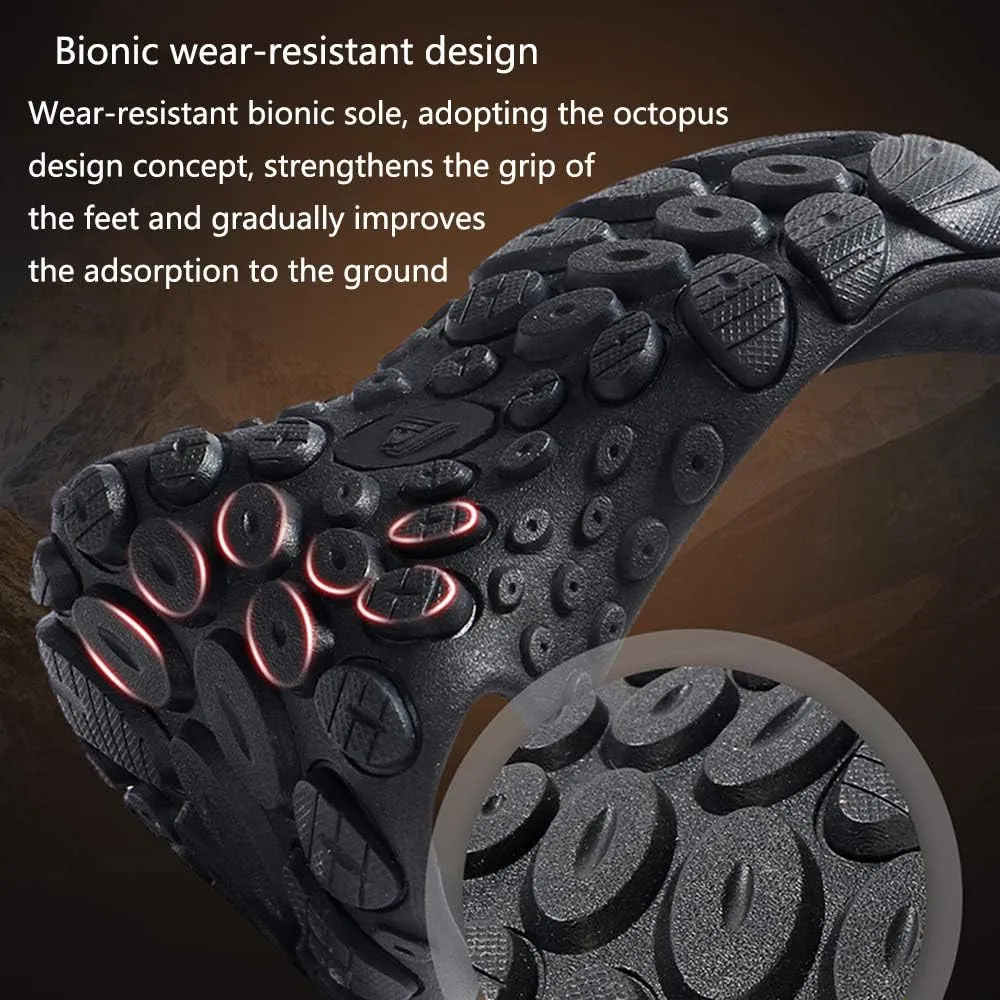 High-top Men's Outdoor Hiking Shoes, Large Size Hiking Shoes, Backpack Travel Shoes Non-Slip, Men's Hiking Boots (Black 39)