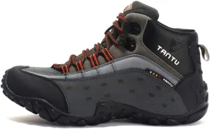 High-top Men's Outdoor Hiking Shoes, Large Size Hiking Shoes, Backpack Travel Shoes Non-Slip, Men's Hiking Boots (Black 39)