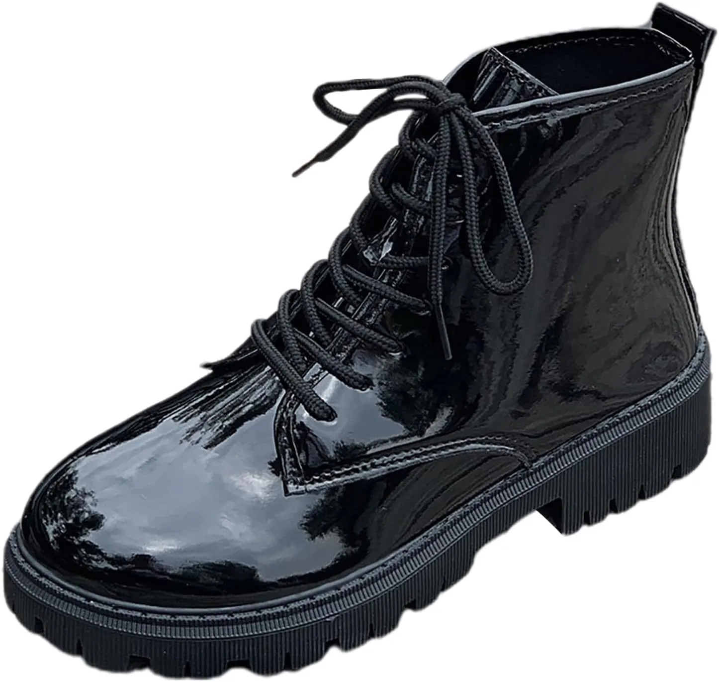 Hiking Boots Women Women's Water Proof Combat Boots Lace-Up Lug Sole Non-Slip Short Solid Booties Ankle Boots