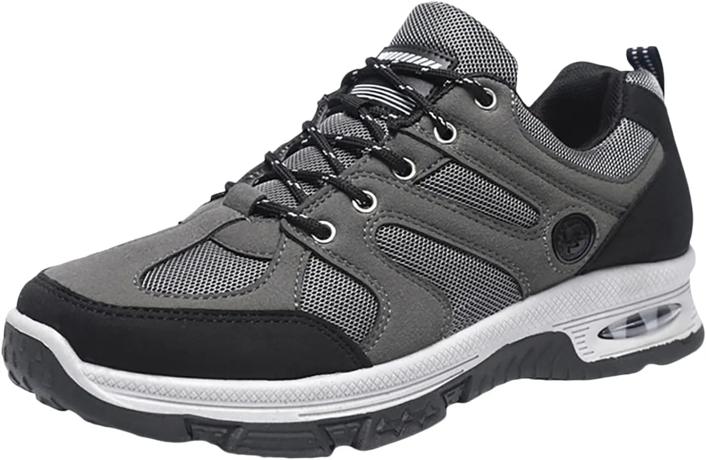 Hiking Shoes Men Breathable Non Slip Sneakers Lightweight Low Top Boots for Outdoor Climbing Trekking Walking Mountaineering Daily Work Shoes for Men with Air Cushion