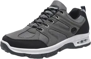 Hiking Shoes Men Breathable Non Slip Sneakers Lightweight Low Top Boots for Outdoor Climbing Trekking Walking Mountaineering Daily Work Shoes for Men with Air Cushion