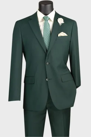 Hunter Green Single Breasted 2 Button Suit