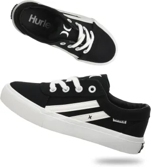 Hurley Boardy Kids Lace Up Canvas Sneakers ?C Low Cut Skateboarding Shoes for Kids, Sports Shoes for Boys and Girls