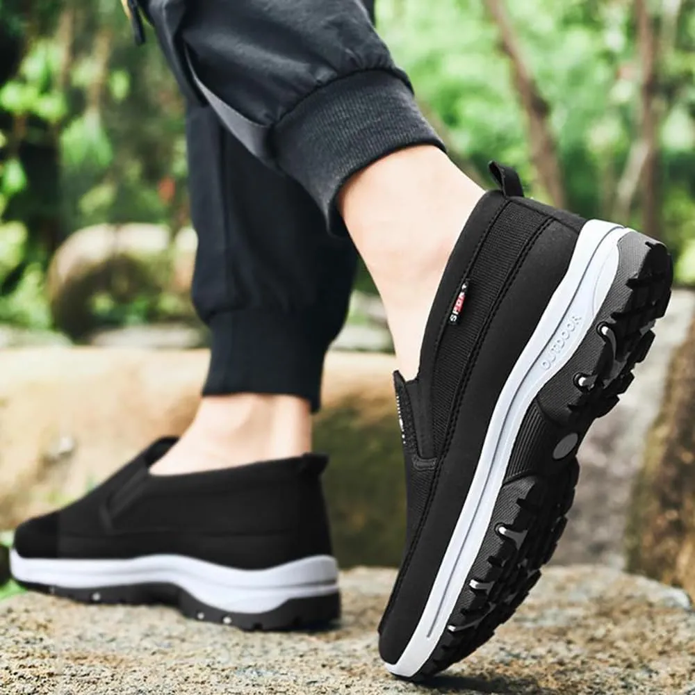 Ideacloth Shoes for Men, Arch Support Orthopedic Slip-on Running Hiking Sneakers Comfortable Hiking Loafers