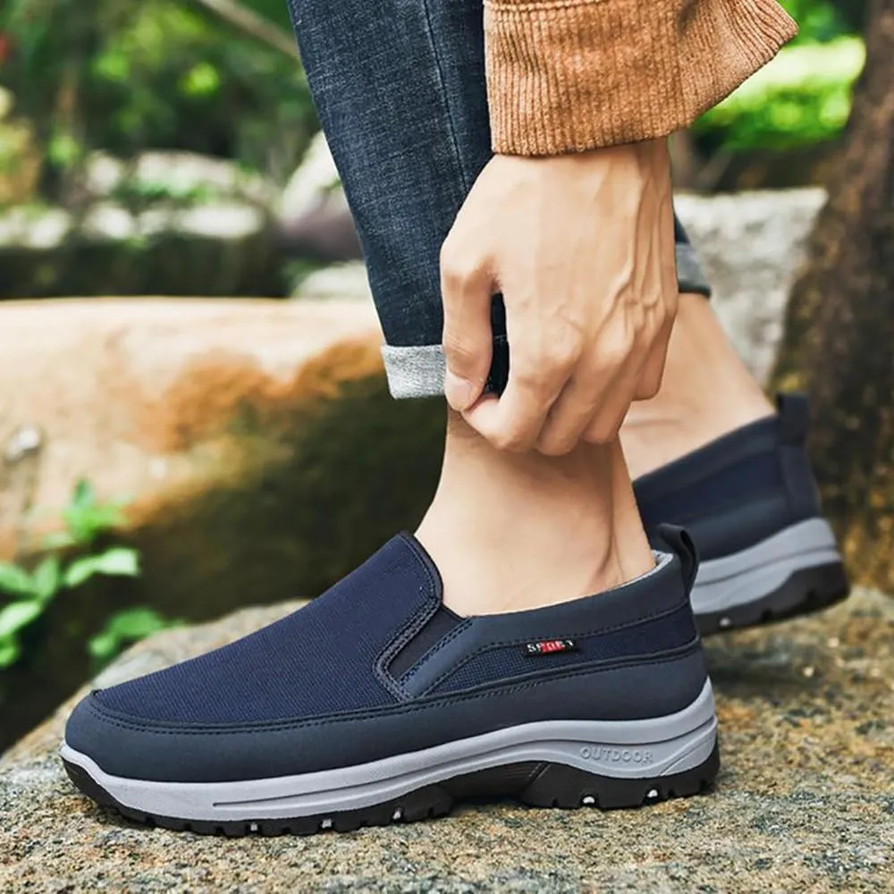 Ideacloth Shoes for Men, Arch Support Orthopedic Slip-on Running Hiking Sneakers Comfortable Hiking Loafers