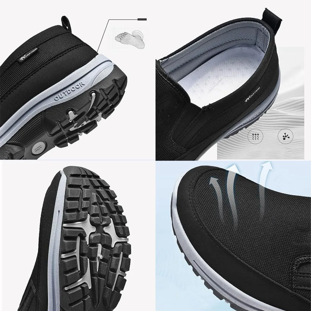Ideacloth Shoes for Men, Arch Support Orthopedic Slip-on Running Hiking Sneakers Comfortable Hiking Loafers