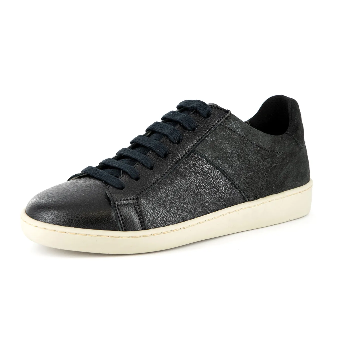 Incindezi : Ladies Leather Sneaker in Black Cayak & Ivy