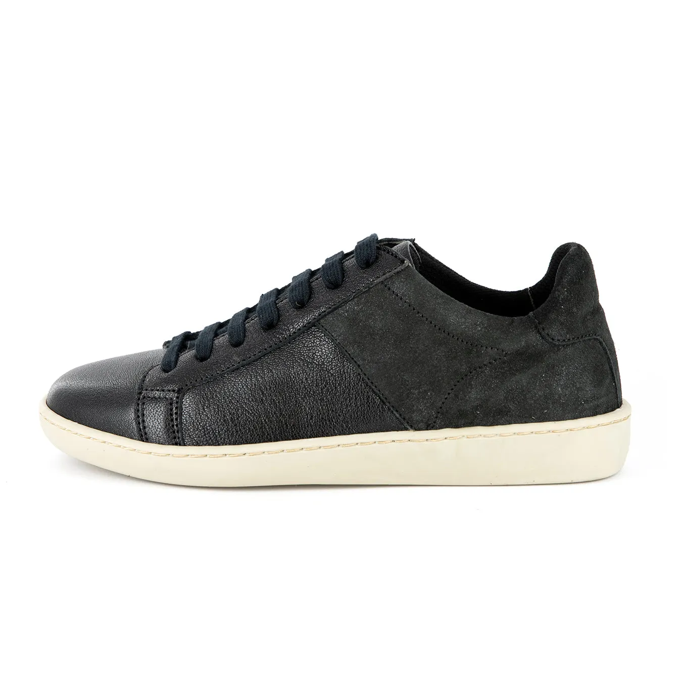Incindezi : Ladies Leather Sneaker in Black Cayak & Ivy