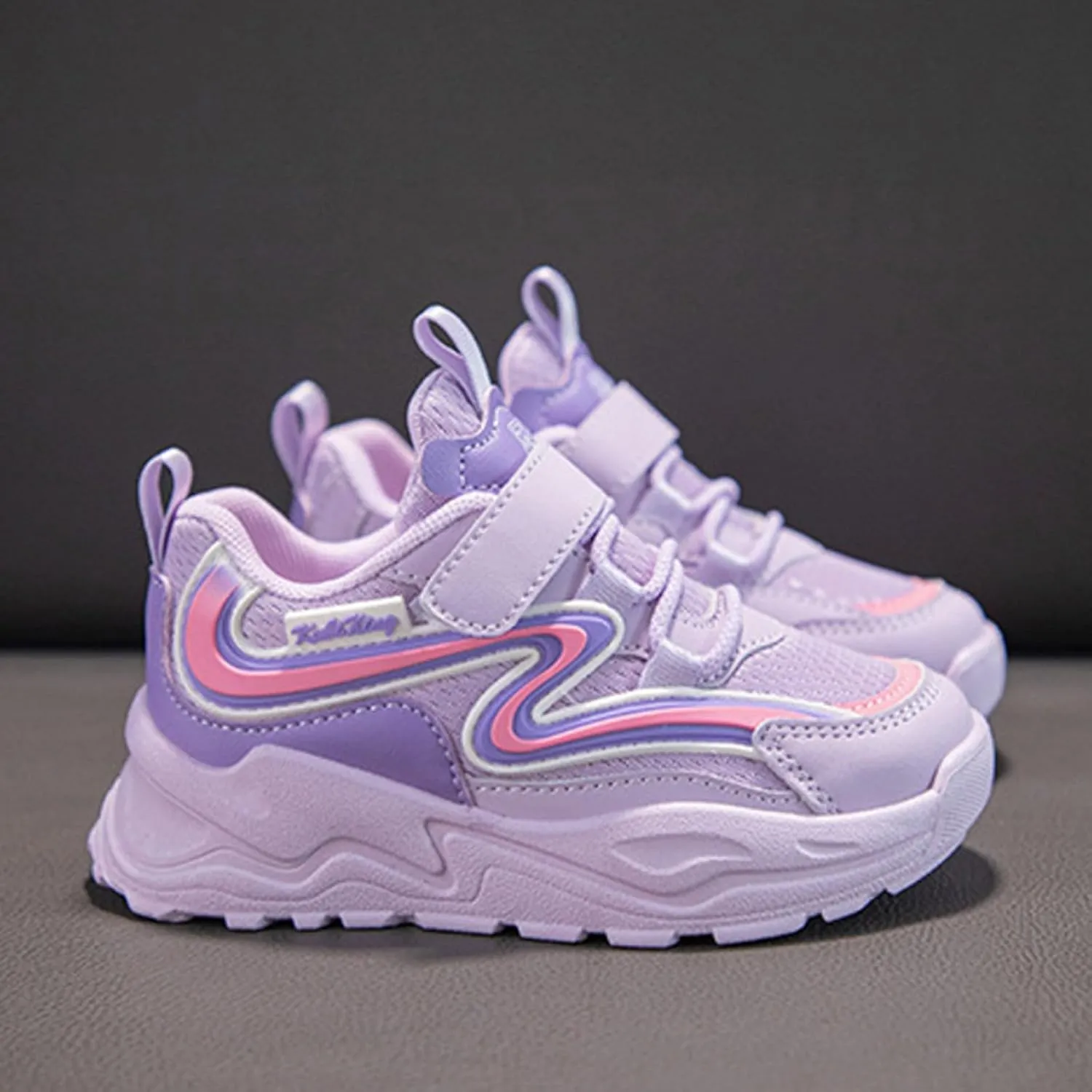 IWIHMIV Girl Tennis Shoes Toddler Athletic Sneakers Kids Comfortable Lightweight Casual Walking Shoes
