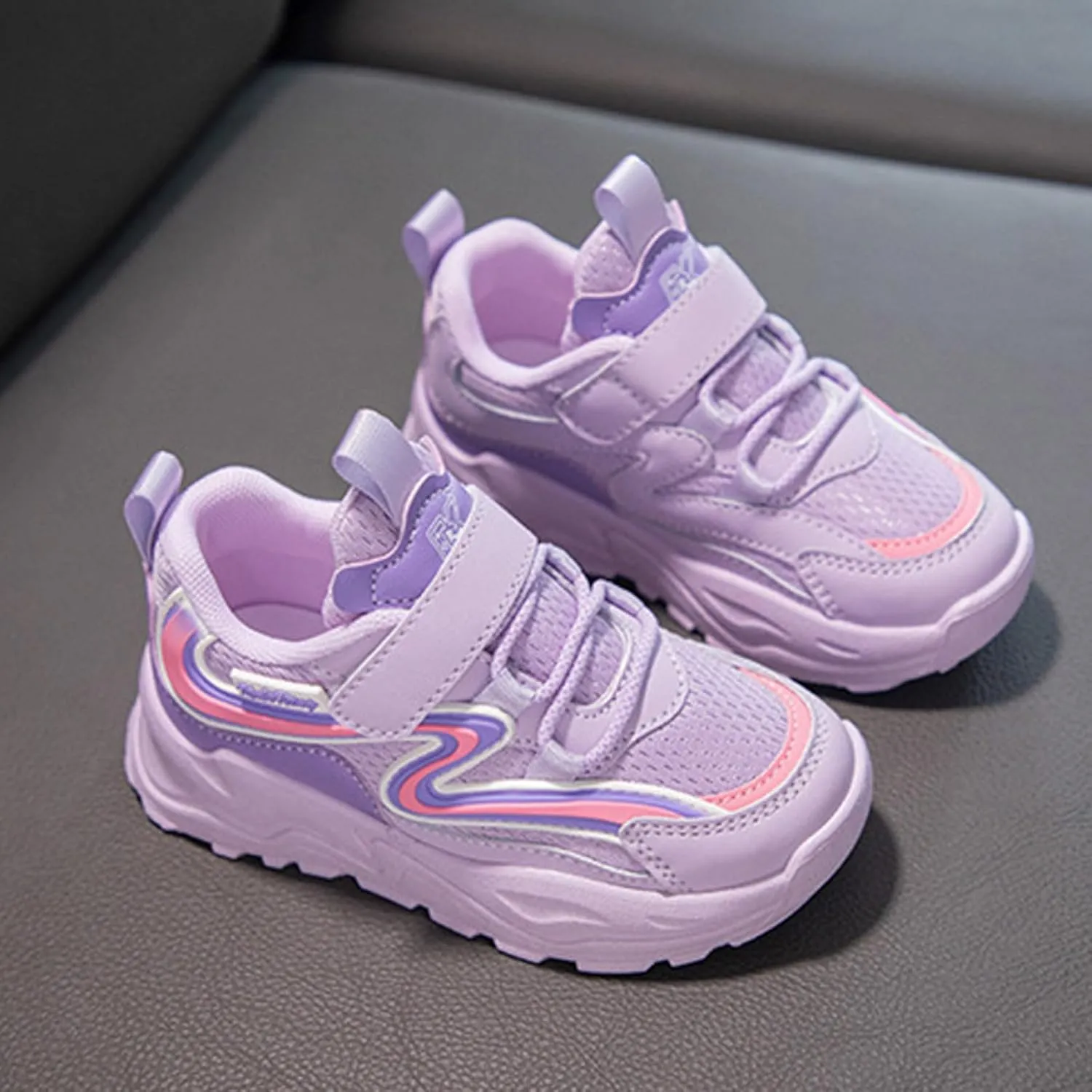 IWIHMIV Girl Tennis Shoes Toddler Athletic Sneakers Kids Comfortable Lightweight Casual Walking Shoes