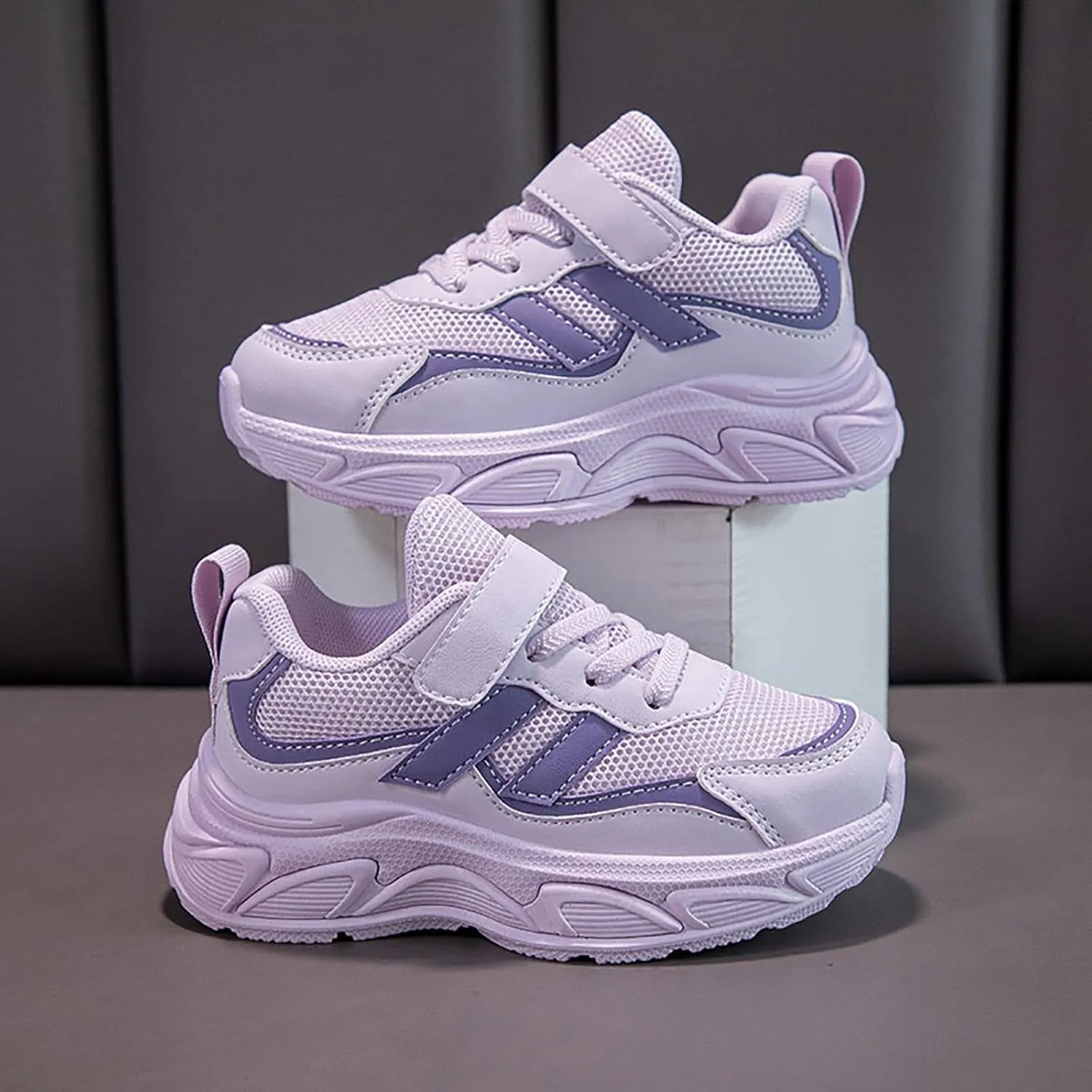 IWIHMIV Girls Tennis Shoes Boys Breathable Non Slip Sneakers Casual Running Non Slip Athletic Shoes for Toddler