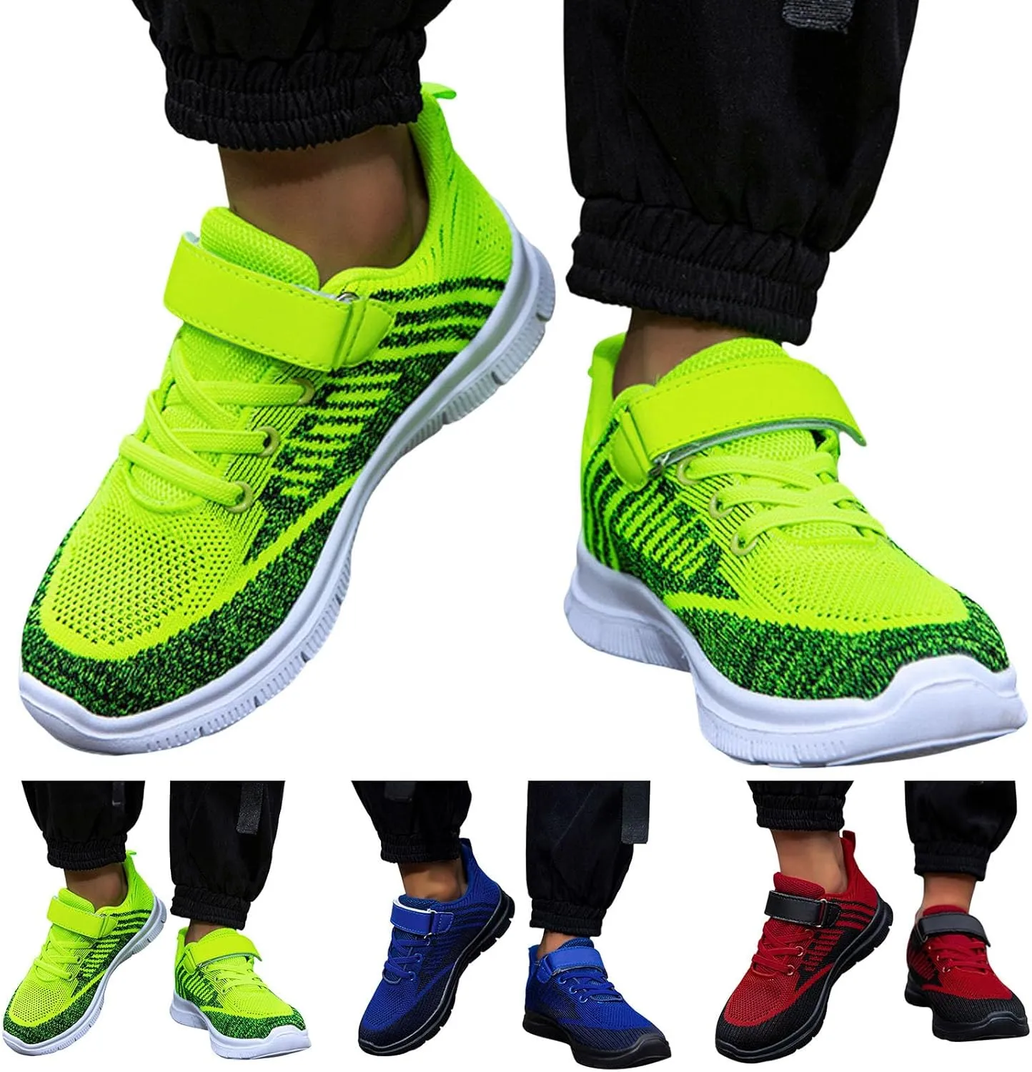 IWIHMIV Kids Running Shoes Toddler Boy Tennis Shoes Boys Girls Sneakers Kids Shoes Lightweight Breathable Athletic Tennis Shoes